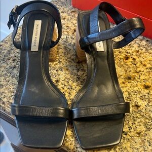 Saks Fifth Avenue Black Strappy Sandals